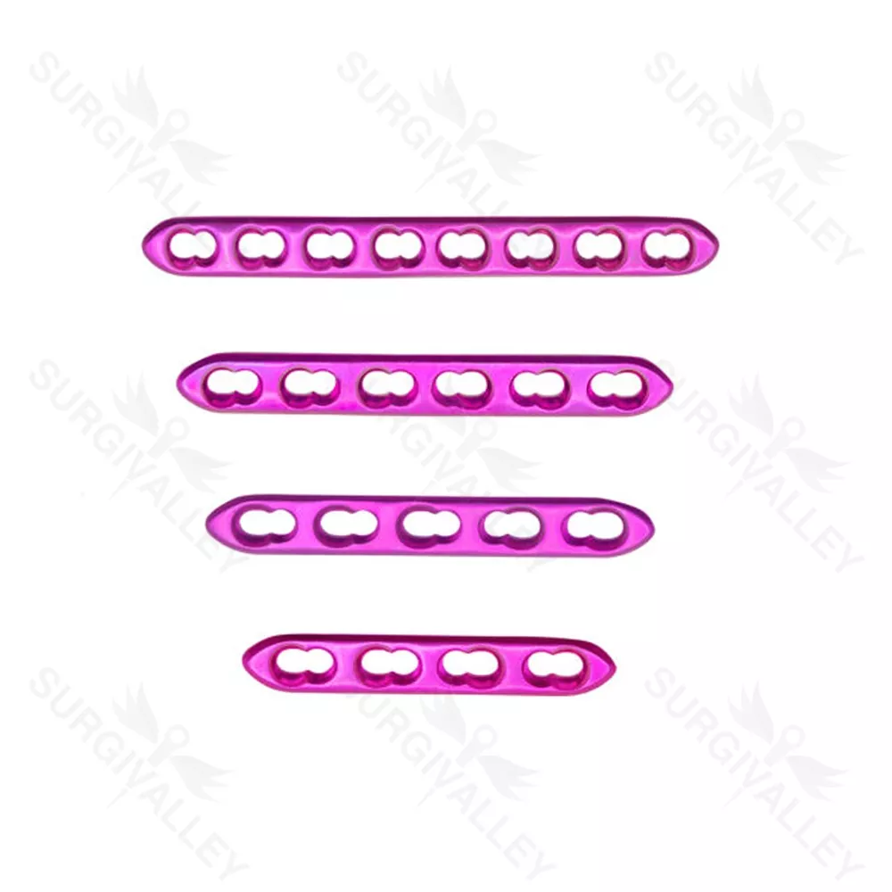 2.0mm Mini Locking Plates 16 Holes Lot of 12 Pcs Titanium