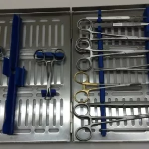 Spay Pack Kit Surgical Veterinary Instruments with autoclave box – surgivalley (SV-98-884)