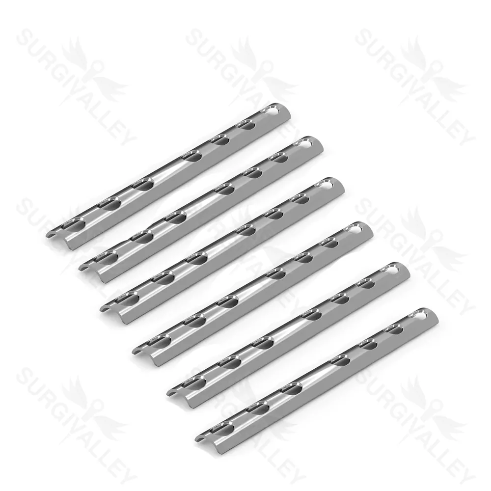 Semi Tubular Plate 4.5 mm Set Of 6 Pcs Hole With 100 Screw Orthopedic Instruments