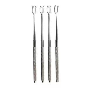 Set Of 4 Joseph Double Shin Hook 17 cm, (2mm, 5mm, 7mm, 10mm) Plastic Surgery Instruments – surgivalley (SV-98-937)