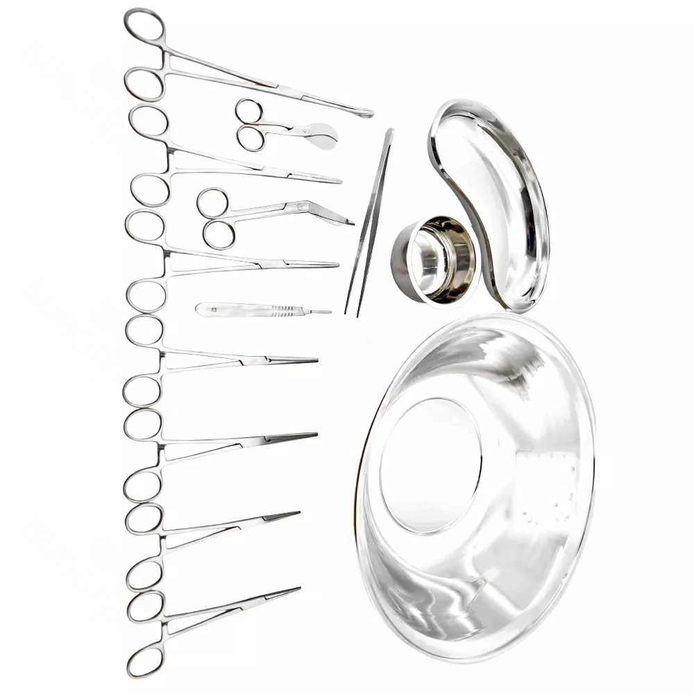 Basic Delivery Set Of 16 Pieces Surgical Instruments