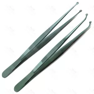 Suture Tweezers Corn Curved 160mm Implant Instruments – surgivalley (SV-10-2080)