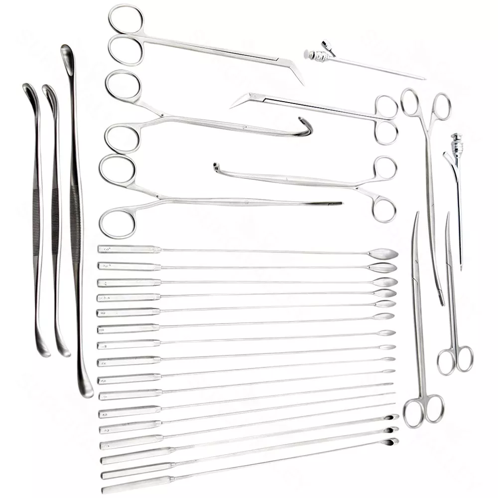 General Surgery Cholecystectomy Surgical Instrument Set Of 25 Pieces