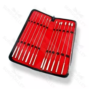 Bakes Rosebud Uterine Sound Instrument Set Of 13 Pieces – surgivalley (SV-98-1148)