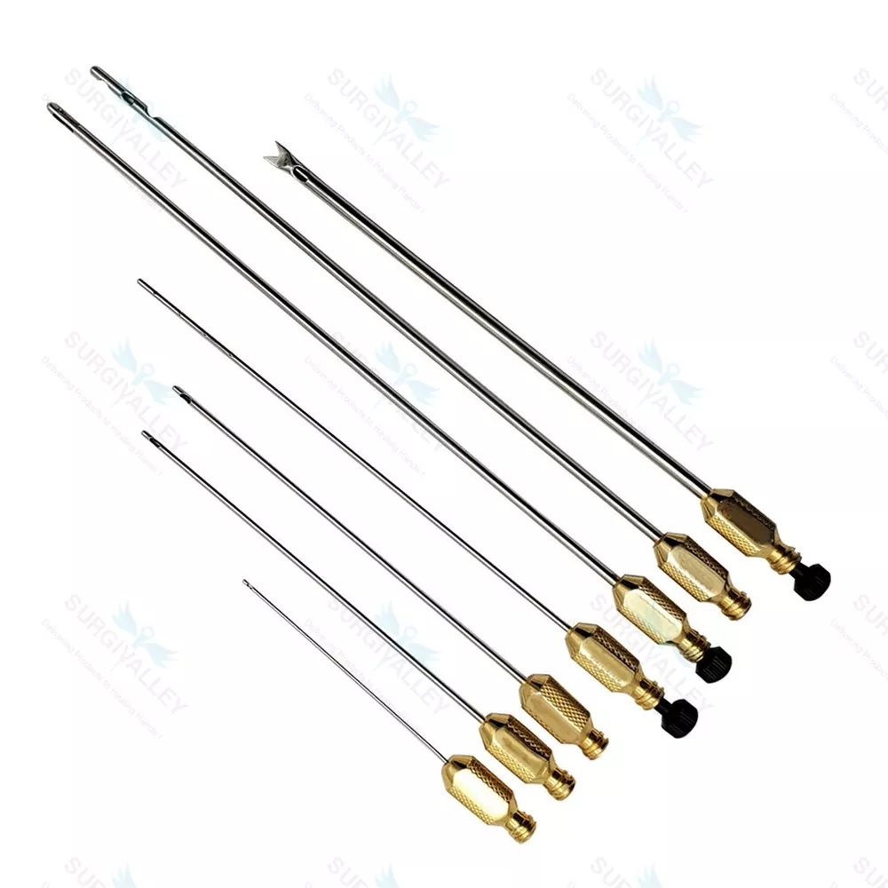 Luer Lock Cannula Set Of 7 Pieces Liposuction Cannulas