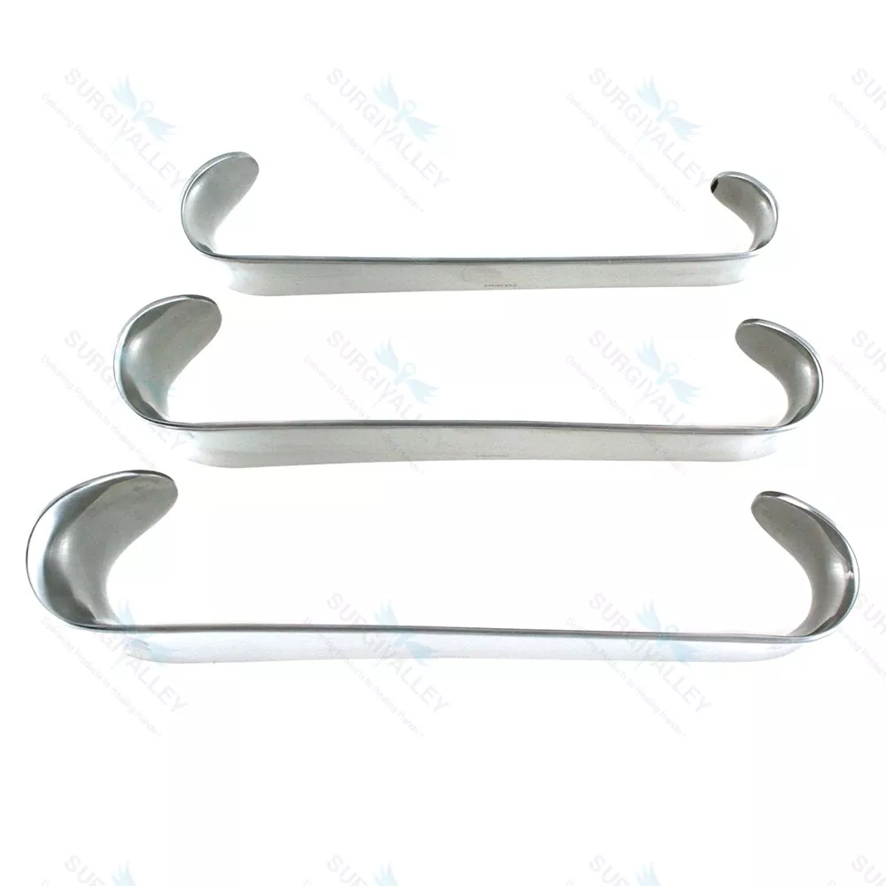 Roux Insulated Retractor Double Ended Set Of 3 Plastic Surgery Retractors
