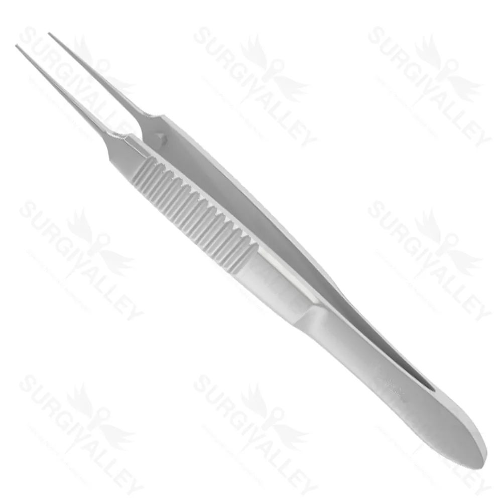 Iris Forceps Straight/Curved Flat Serrated Handle