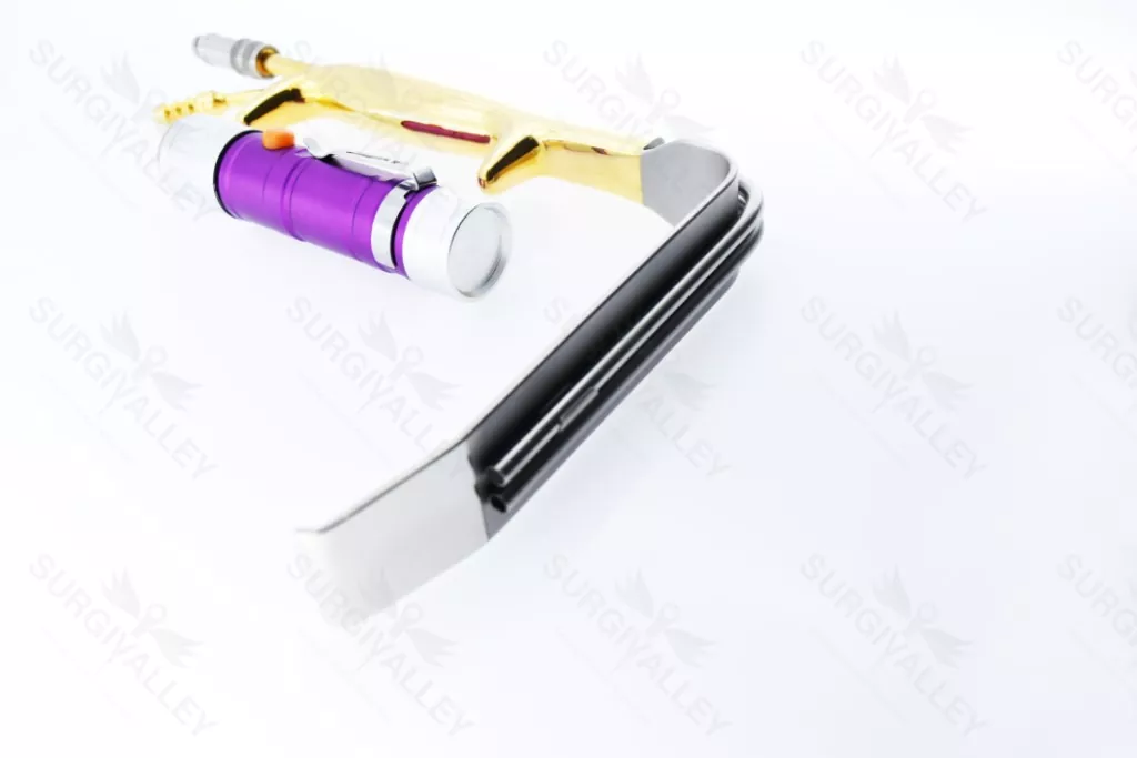 Tebbetts Style Endo Breast Retractor With Fibrelight & Suction Tube