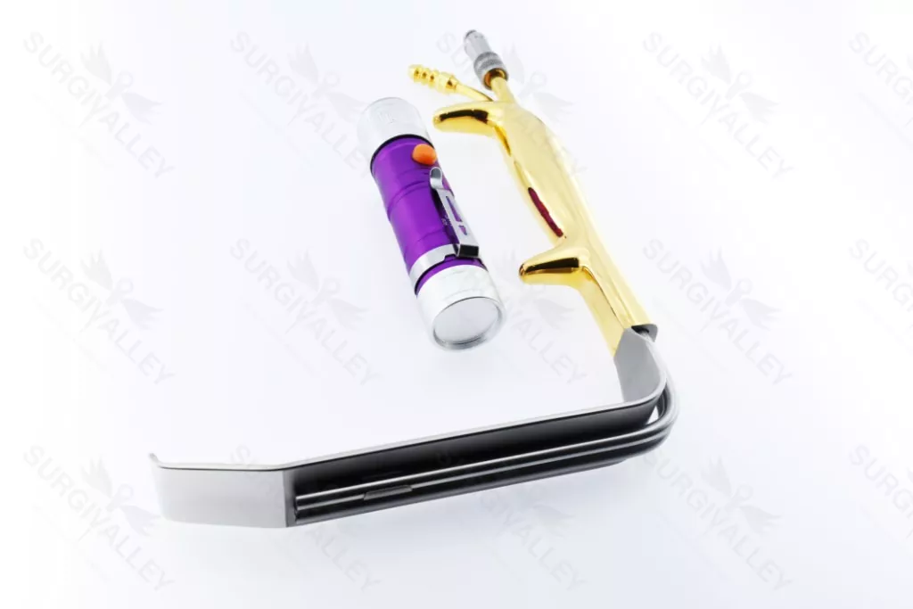 Tebbetts Style Endo Breast Retractor With Fibrelight & Suction Tube