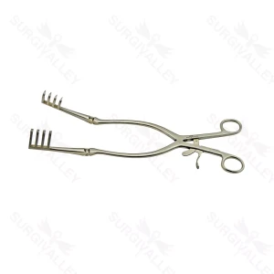 Beckman Weitlaner Laminectomy Retractor 31cm 4X3 Prong Sharp Hinged Blade – surgivalley (S01-82-00-2070)