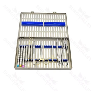 Dental Atraumatic Extraction Kit Of 11 Pieces Instruments With Large Cassette – surgivalley (SV-98-1010)