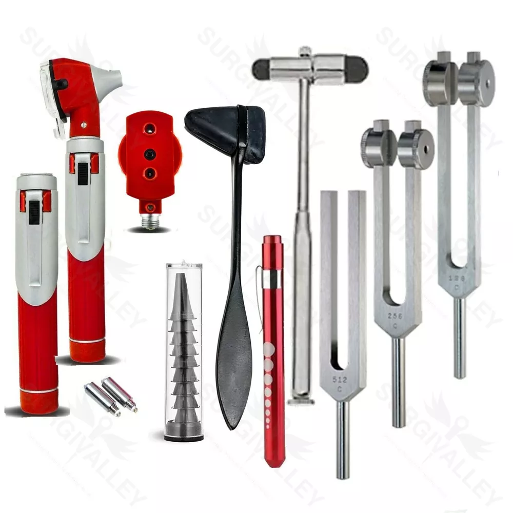 Fiber Optic Otoscope Ophthalmoscope Diagnostic Set