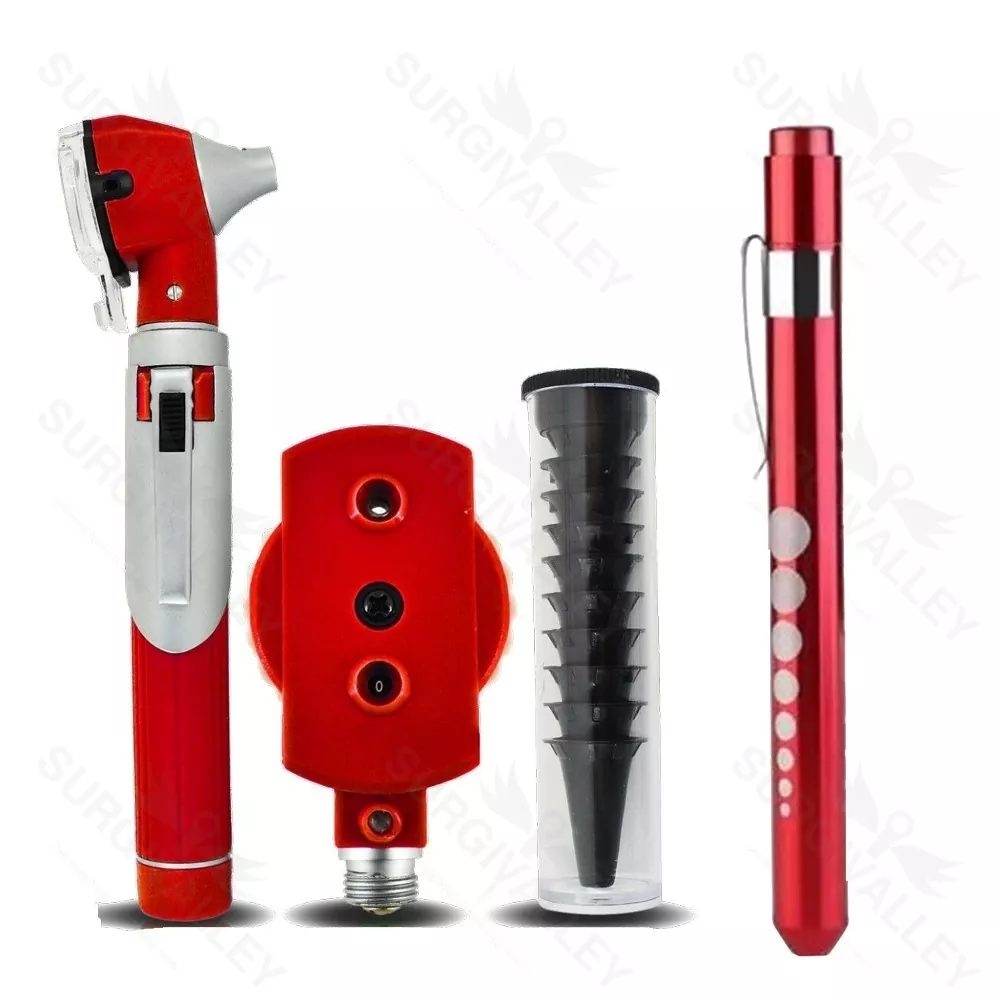 Fiber Optic Otoscope Ophthalmoscope Diagnostic Set