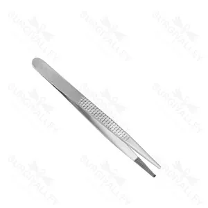 Bonney Tissue Forceps 1 X 2 Teeth Tungstain Carbide 18.0 cm – surgivalley (SV-10-2336)