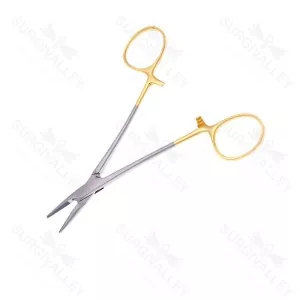 Converse Needle Holder Straight 15mm Vertically Serrated Jaws Large Rings Ratchet Lock – surgivalley (SV-10-2843)