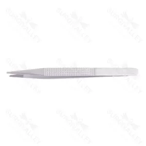 Curtis Tissue Forceps Intestinal Grasping Forceps Straight 1 X 2 Teeth Serrated Flat Handle – surgivalley (SV-10-2847)