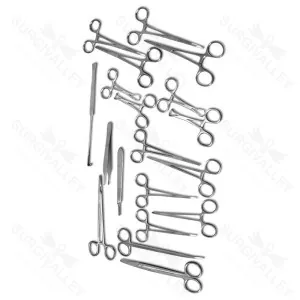 Economy General Surgery Pack Veterinary Instrument Set – surgivalley (SV-98-909)